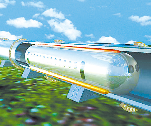 中国研发真空磁悬浮列车时速最高1000公里图